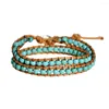Link pulseiras corda tecida à mão frisada meninas multicamadas tesouro de corda de enrolamento para restaurar formas antigas jóias