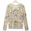 Mulheres Hoodies Primavera Mulheres Camisas Luxuary Vintage Bordado Floral Lantejoula Pérola Embelezada Malha Manga Longa Applique Blusa Top