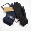 Mens Womens Five Fingers Gloves Fashion Designer Brand Letter Printing Thicken Keep Warm Glove Winter Outdoor Sports Pure Cotton High Quality