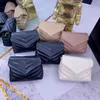 10A Супер оригинальное качество 20 см Loulou Real Leather Chain Mini Mini Sack Sack Classic Y Quilting Women Women Momebags Ladies Tote Luxurys Designer