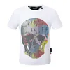 PLEIN BEAR T-SHIRT Hommes Designer T-shirts Marque Vêtements Strass PP Crânes Hommes T-SHIRT COL ROND SS SKULL Hip Hop Tshirt Top Tees 16621