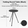 Camp Furniture Tourist Round Aluminum Table Camping Height Adjustment Portable Folding Lightweight Kitchen Grill Beach Tea Outdoor Tableware