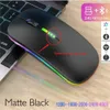 Kablosuz Fare Bluetooth RGB Şarj Edilebilir Fare Kablosuz Bilgisayar Sessiz Mause Dizüstü Bilgisayar PC HKD230825