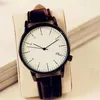 Wristwatches Sdotter WOKAI High Quality Casual Men's Belt Quartz Watch Classic Retro Roman Simple Style Business Male Student Electronic