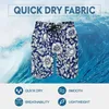 Herren Shorts Vintage Floral Board Blue Mallow Hawaii Kurze Hosen Männer Custom Running Quick Dry Strand Trunks Geschenk