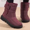 Snow Watarproof Platform Casual Shoes Mid-Calf For Women Heels Botas Mujer 2022 Nya vinterstövlar Kvinna T230824 346