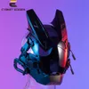 Máscara Cyberpunk Cosplay Role Playing Prop Night City Neon Capacete Personalizado Exército Mecânico Festival de Música para Festa de Halloween HKD230825 HKD230825