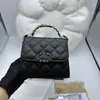 23SS Designer Channel 2023 Torby Kobiety torba portowa torebka Jambsin podwójna pokrywka na ramię Crossbody Bag Lady Cheleciate uchwyt łańcuch czarny