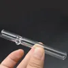 Partihandel 86mm Mini tjock Pyrex Glass One hitter Pipe ångrullfilter rör med cigaretthandrör med färgglad balans