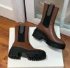 Chelsea Enkellaarsjes Designer Suède Kalfsleer Monili Martin Laarzen Dames Dikke Blokhakken Mode Booties Luxe Jurk Feest Western Winterlaarzen Schoenen