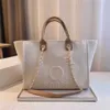 Sac de plage classique en toile pour femmes de luxe, fourre-tout, grands sacs à dos, capacité, petits paquets de chaîne, grand bandoulière 6RVE QYD0 70% Designer Outlet Sale