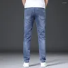 Jeans pour hommes Taille 28-38 Hommes Business Classic Male Stretch Plus Baggy Straight Denim Pantalon Coton Bleu Travail