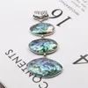 Pendant Necklaces Fashion Jewelry Stone Beads Natural Multicolor Abalone Shell Oval Necklace Accessories Craft High Grade Women Gift Y563