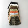 Dubbelficka höftkjol Summer Womens Style Fashion Camouflage Kort trend