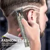 Elektriska rakare Vintage T9 Electric Hair Cutting Machine Hair Clipper Professional Men Shaver Rechargeble Barber Trimmer For Men Dragon Buddha 230824