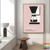 Аннотация Art Art Coffee Maker плакаты печатные издания ретро -кофемашина Canvas Painting Wall Art Picture Retro Coffee Bar Decor Dec