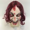 Party Masks Horror Evil Dead Rise Mask Headgear Cosplay Bloody Creepy Ghost Face Demon Latex Helmet Halloween Carnival Party Costume Props 230824