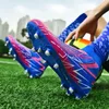Soccer Shoes Society Children's Football Boots Long Spikes Kids FG High Ankle Boot Futsal Man 230814