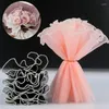 Gift Wrap 1 Roll Pearl Mesh Garn Flowers Packaging Wave Edge Bouquet Material Diy Paper Wedding Valentine's Day