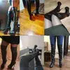 Laarzen BONJOMARISA Plus Size 32-46 Dame Sexy Overknee Dij Hoge Laarzen Vrouwen Herfst Mode Dunne Hoge Hakken platform Vrouwen Schoenen Vrouw T230824