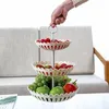 Dishes Plates Tableware 3Layer Kitchen Fruit Bowl Stand Creative Nordic Style Snack Dessert Plate For Wedding Buffet Party 230825
