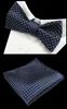 Cravates de cou RBOCOTT Mens Self Dot Bow Tie Set Green Silk Jacquard Tissé Bowtie Mariage Bowties et Pocket Square Fête d'anniversaire 230824