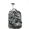 Sacos escolares Trolley Backpack Bag para adolescentes 19 InchTravel Rolling Wheeled Boys Children Wheels
