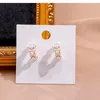 Stud Earrings Women White Pearls Big Circle Round Simple Gold Color Earring Party Jewelry Sweet Korean Girl Fashion