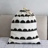 Laundry Bags Linen Cotton Bag Animal Stripe Pattern Cute Basket Home Toy Storage Drawstring Dirty Clothes Organizer 230824