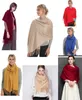 Sciarpe Moda donna Sciarpa scialli sottili Tinta unita Sciarpa donna Inverno Hijab Nappe Lungo Cashmere Come Pashmina Involucri 230825