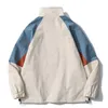 Jaquetas masculinas Coreano Patchwork Varsity Jaqueta Homens Mulheres Japonesa Harajuku Color Block Windbreaker Casacos Primavera Fina Vintage Carga Jaquetas 230824