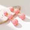 Orecchini pendenti Boemia fatta a mano con filo di palla da donna 2023 Moda rosa viola vintage appeso gioielli da spiaggia femminile