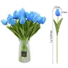 Decoratieve Bloemen 10PCSTulip Kunstbloemen Touch Siliconen Nep Bloemboeket Verjaardagsfeestje Bruiloft Decoratie Decoratieve Bloemen