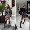 Boots Brand Design Sexy Party Knee High Boots Kvinnor pekade Toe Luxury Stilettos High Heels Booties Female Vintage Metal Shoes Woman T230824