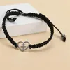 Braccialetti con ciondoli YEYULIN Filo rosso Stringa Bracciale con perline di rame per le donne Cuore Nero Corda intrecciata Regolabile Uomo Amante Gioielli Regalo