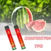 TPD認定解散eタバコサンファイア700パフ2ml 550mahバッテリーPuff700蒸気強度0％2％3％5％使い捨てのベープペン元の供給卸売