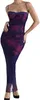 Damen Vintage Satin Maxikleid, elegantes, rückenfreies Spaghettiträger, figurbetontes langes Kleid, modisches Y2K-Club-Partykleid