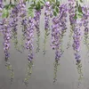 Faux blommig grönare konstgjord wisteria blomma högkvalitativ långbönbröllop trädgård landskap dekoration 230824