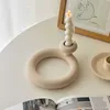 Simple Style Ceramic Candle Holder Decor Lliving Room Dining Table Tealight Candlestick Scented Candle Stand Desktop Ornament HKD230825