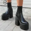 Buty damskie buty na kostki żeńskie buty platformowe dla gotyckich mody Chunky Obcase Buty moda Modna jesień wygodna punkowa 2022 Zupełnie nowy T230824