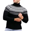 Męskie swetry zimowe jesienne dzianie koszulka pulower