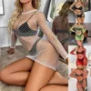 Sexy Set Sexy Body Stocking Fishnet Bodysuit Women Erotic Lingerie Mesh Hollow Out Perspective Bodycon Dress Costumes Party Sex Clothes 230825