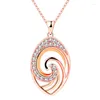 Chaînes Femme 925 Sterling Silver Rose Gold Plaqué Collier Simple et léger Luxe Special-Intérêt Design Couleur 2023