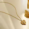 Kedjor Dayin Gold Color ClaVicle Chain Halsband för kvinnor Par Fashion Creative Oregelbundet kärlek Hjärthänge Party Jewelry Gift