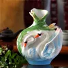 Wazony jingdezhen wazon ceramiczny podwójna perłowa porcelanowa modułki Łabędźce, gdy Zwiastowanie Ryby wyposażenie domu dekoracyjne dekorat