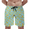 Herr shorts gym färgglada banan söta strandstammar abstrakt tryck man bekväm att köra överdimensionerade korta byxor