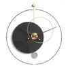 Relógios de parede sala de estar decoração elegante arte única casa agulhas moda moderna minimalista preto horloge decoração