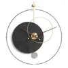 Orologi da parete Orologio da soggiorno Decorazione Arte elegante Aghi per la casa unici Moda Moderno Minimalista Nero Horloge Decor