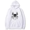 Hoodies masculinos moletom com capuz masculino rua moda aranha impressão moletom com capuz de lã senhoras casual engraçado solto hoodie 230824