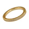 Oryginalny 925 Srebrny pierścionek Złote Stackable Love Hearts z kryształowym pierścieniem dla kobiet Prezent ślubny DIY Modna biżuteria 257Z5296684